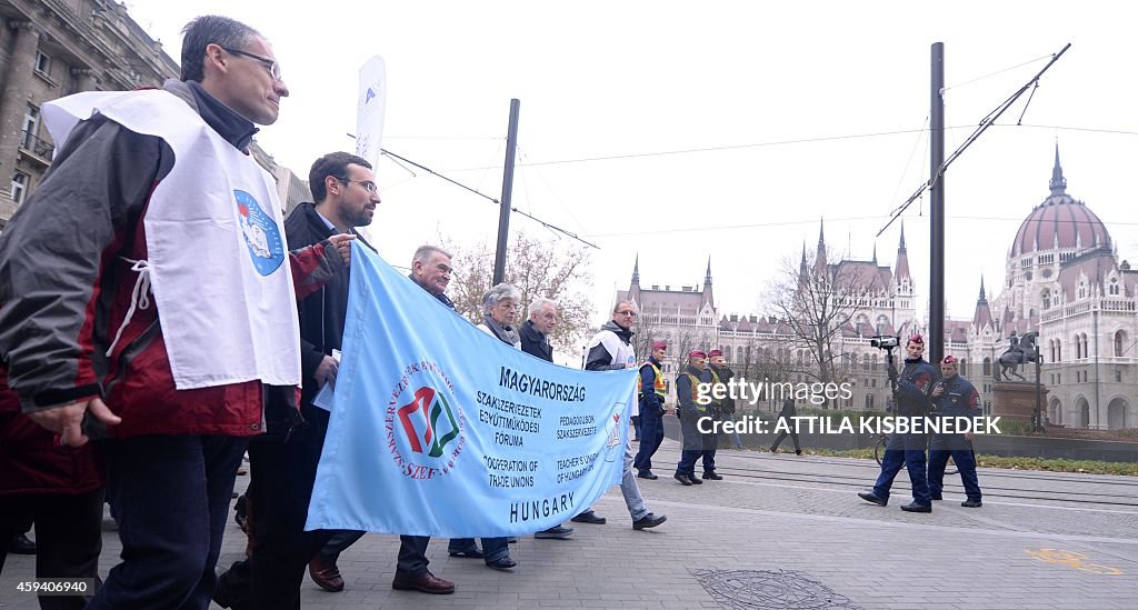 HUNGARY-GOVERNMENT-DEMONSTRATION-EDUCATION