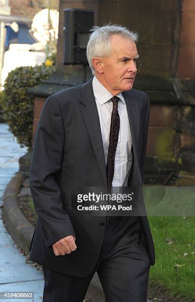 Greater Manchester Police Chief Constable Sir Peter Fahy arrives for a memorial service for murdered British aid worker Alan Henning at Eccles Parish...
