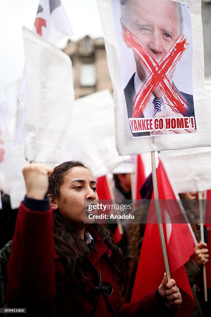 Protest against US's Vice President Biden in Turkey