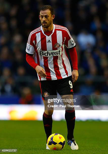 Steven Fletcher of Sunderland in action during the Barclays Premier League match between Everton and Sunderland at Goodison Park on December 26, 2013...