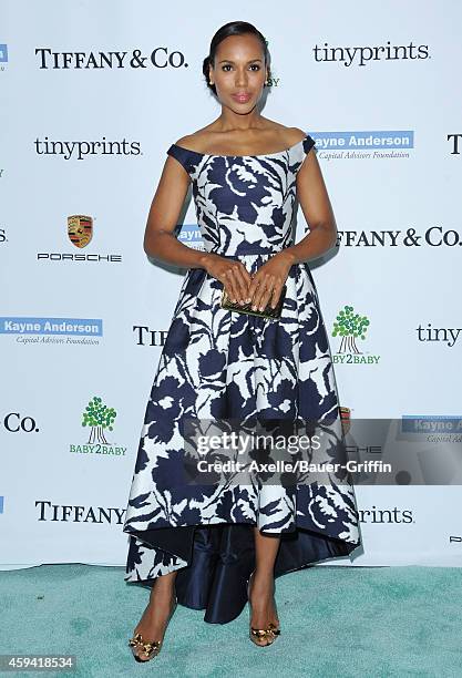 Actress Kerry Washington arrives at the 2014 Baby2Baby Gala presented by Tiffany & Co. Honoring Kate Hudson at The Book Bindery on November 8, 2014...