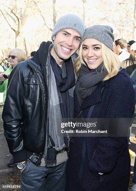 Shane Bitney Crone and Andrea Bowen attend Team "Elvis Trumps Cancer" Participates In The 2014 St. Jude Walk at Cadman Plaza Park on November 22,...