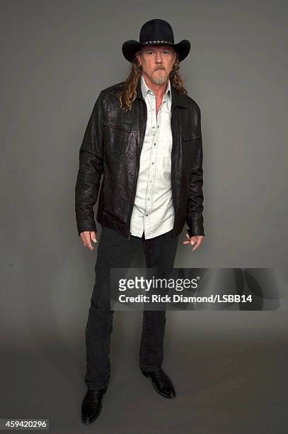 Trace Adkins poses backstage at One More For The Fans! - Celebrating the Songs & Music of Lynyrd Skynyrd at The Fox Theatre on November 12, 2014 in...