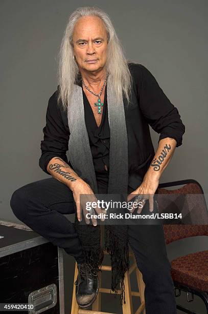 Rickey Medlocke of Lynyrd Skynyrd poses backstage at One More For The Fans! - Celebrating the Songs & Music of Lynyrd Skynyrd at The Fox Theatre on...