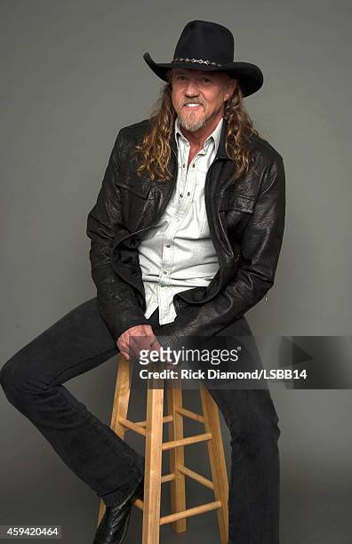 Trace Adkins poses backstage at One More For The Fans! - Celebrating the Songs & Music of Lynyrd Skynyrd at The Fox Theatre on November 12, 2014 in...