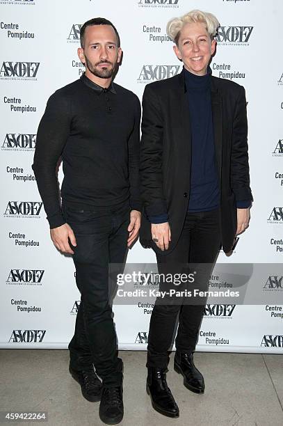 David Blumenfeld and Robin Meason attend the ASVOFF 7 : Day 2 at Beaubourg on November 22, 2014 in Paris, France.