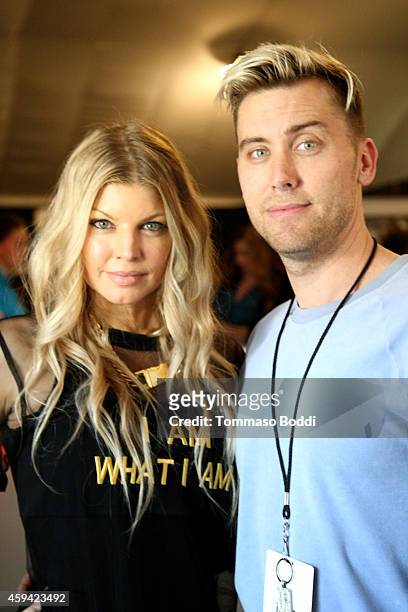 Singer Fergie and Singer Lance Bass attend Red Carpet Radio presented by Westwood One at Nokia Theatre L.A. Live on November 22, 2014 in Los Angeles,...