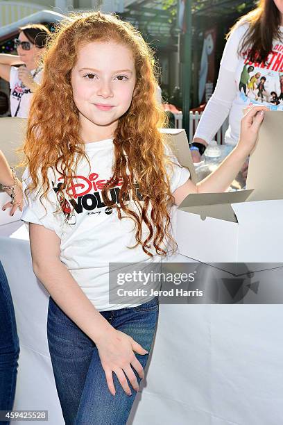Actress generationOn celebrity youth ambassador actress Francesca Capaldi attends Family Volunteer Day event at Downtown Disney joining generationOn...