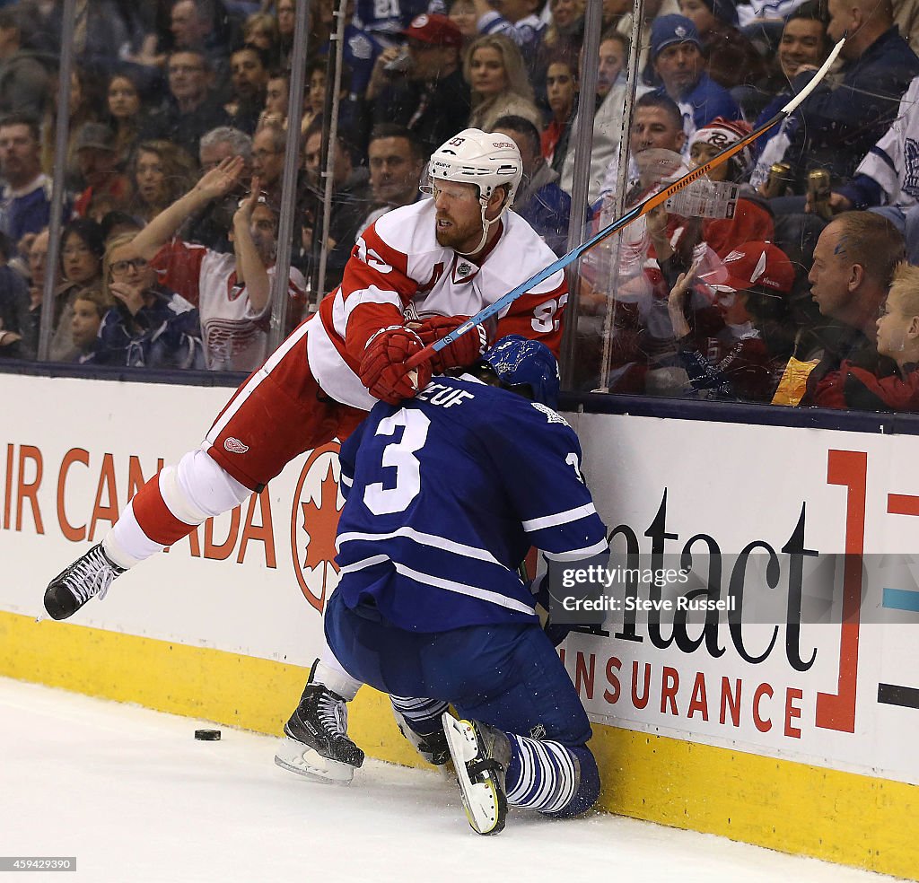 Toronto Maple Leafs play the Detroit Red Wings