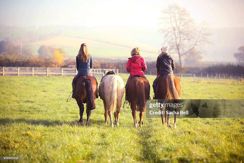 3 Girls Riding Horses