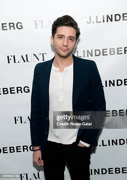 Actor John Magaro attends the Celebration of Chris Pine's cover of Flaunt Magazine at Beautique on November 22, 2014 in New York City.