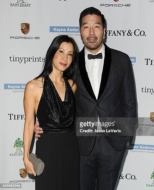 Journalist Lisa Ling and husband Dr. Paul Song attend the 2014 Baby2Baby gala at The Book Bindery on November 8, 2014 in Culver City, California.