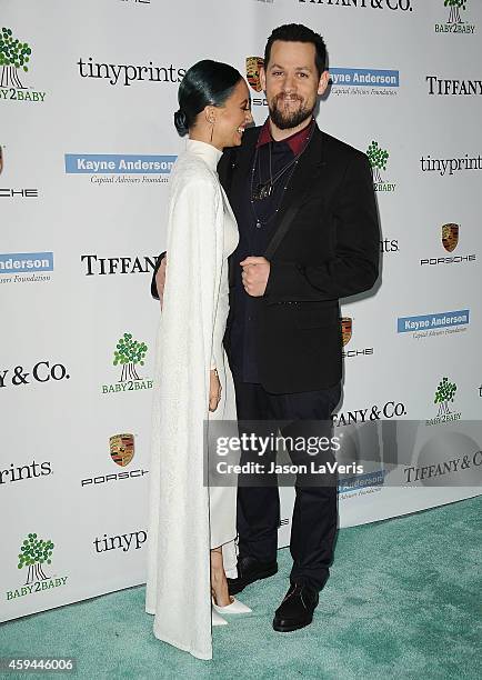 Nicole Richie and Joel Madden attend the 2014 Baby2Baby gala at The Book Bindery on November 8, 2014 in Culver City, California.