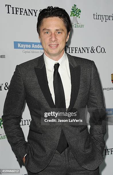 Actor Zach Braff attends the 2014 Baby2Baby gala at The Book Bindery on November 8, 2014 in Culver City, California.