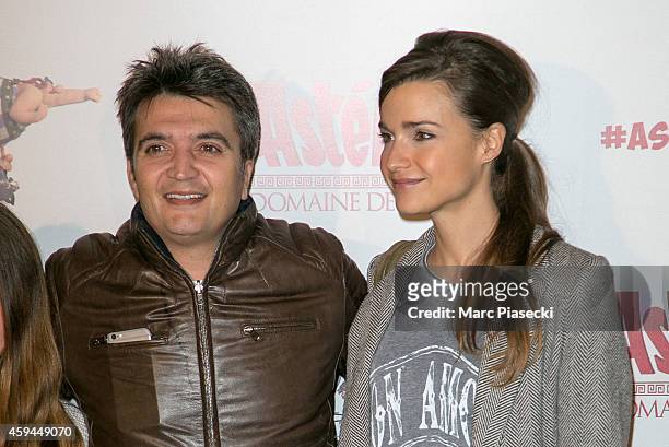 Producer Thomas Langmann and wife Celine Bosquet attend the 'Asterix: Le Domaine des Dieux' Premiere at Le Grand Rex on November 23, 2014 in Paris,...