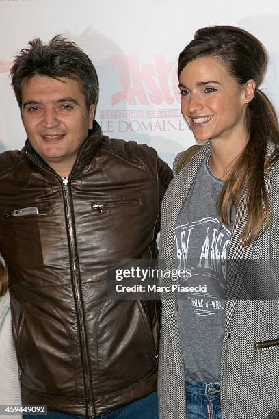 Producer Thomas Langmann and wife Celine Bosquet attend the 'Asterix: Le Domaine des Dieux' Premiere at Le Grand Rex on November 23, 2014 in Paris,...