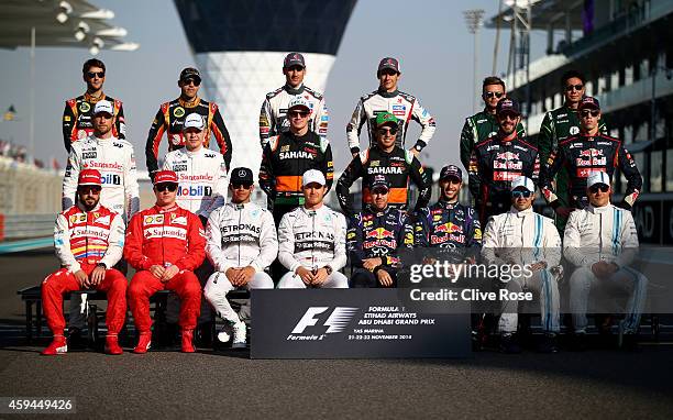 Fernando Alonso of Spain and Ferrari, Kimi Raikkonen of Finland and Ferrari, Lewis Hamilton of Great Britain and Mercedes GP, Nico Rosberg of Germany...