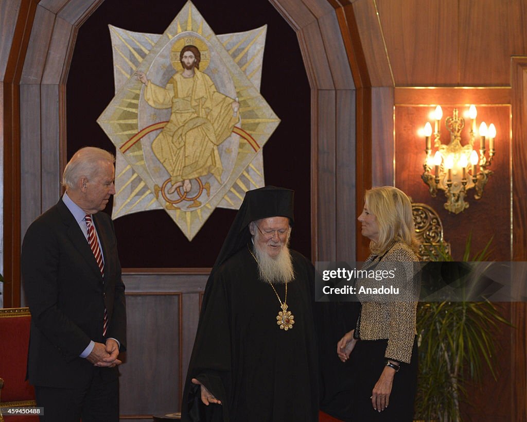 U.S. Vice President Biden visits Church of Saint George in Istanbul