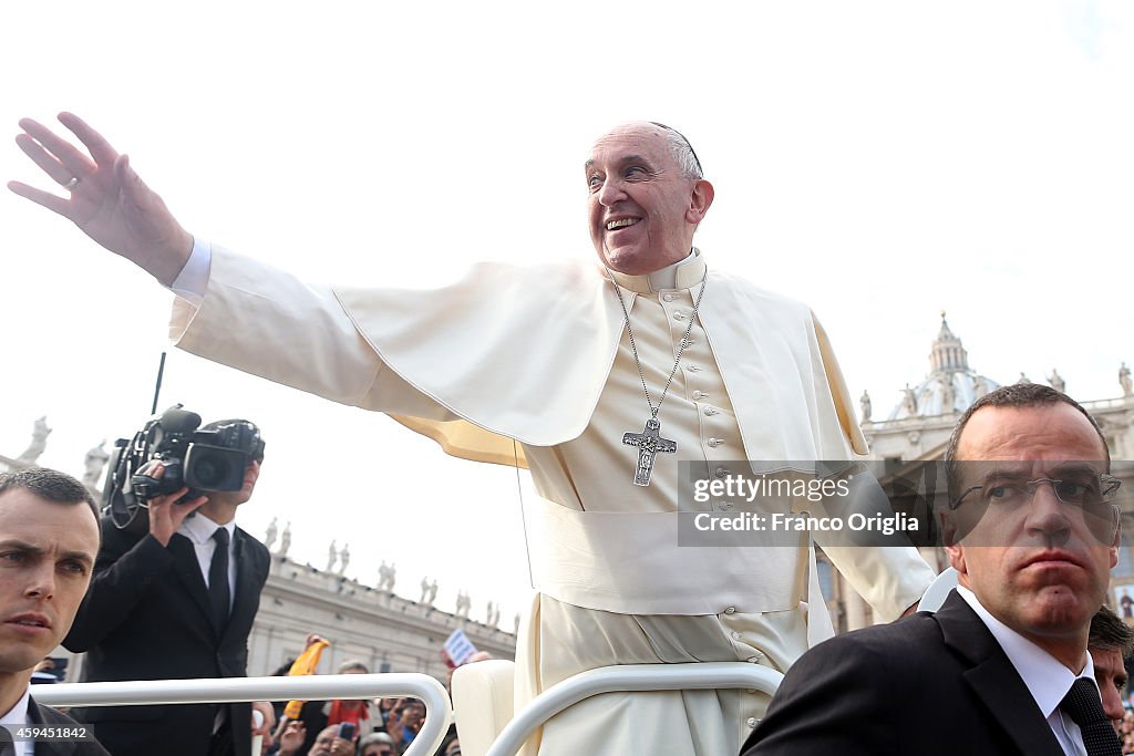 Pope Leads A Canonization Ceremony