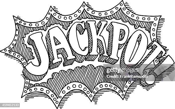 Jackpot Texto Desenho, Foto de stock