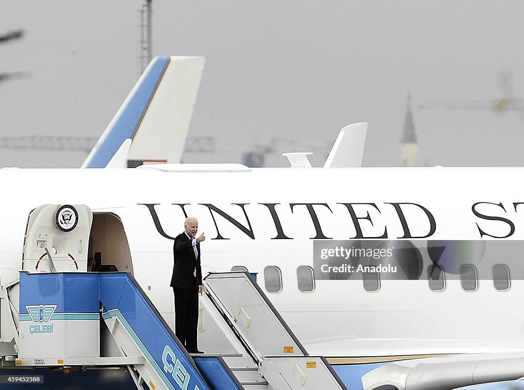 U.S. Vice President Biden leaves from Istanbul