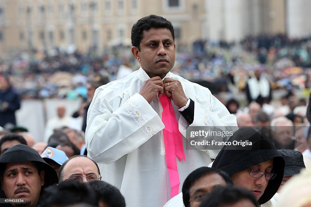 Pope Leads A Canonization Ceremony