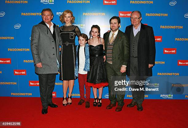 Hugh Bonneville, Nicole Kidman, Samuel Joslin, Madeleine Harris, director Paul King and Jim Broadbent attend the World Premiere of "Paddington" at...