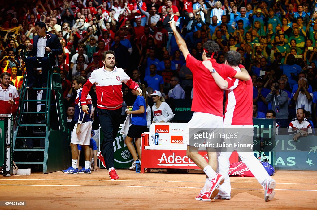 France v Switzerland - Davis Cup World Group Final: Day Three