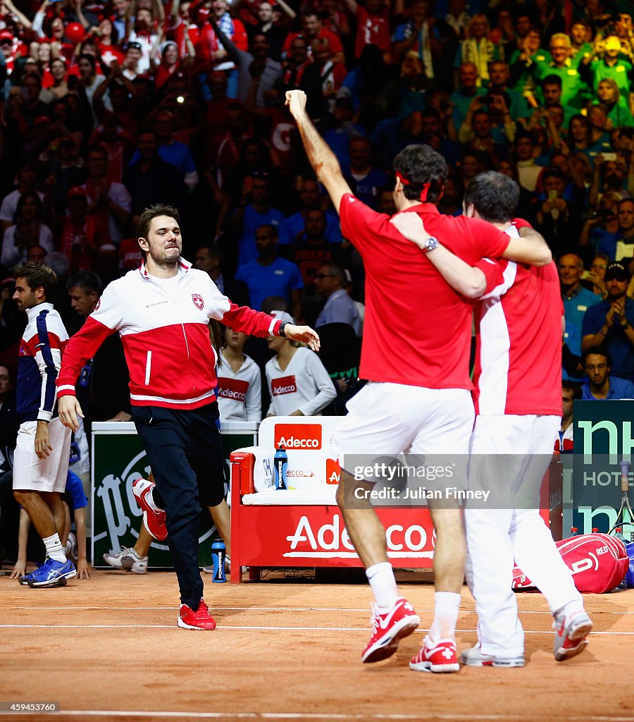 France v Switzerland - Davis Cup World Group Final: Day Three