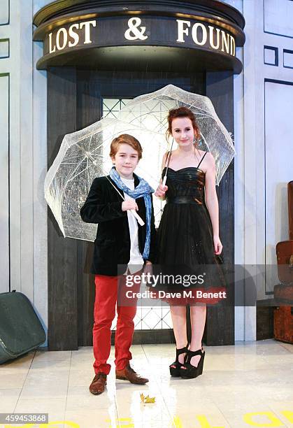 Samuel Joslin and Madeleine Harris attend the World Premiere of "Paddington" at Odeon Leicester Square on November 23, 2014 in London, England.