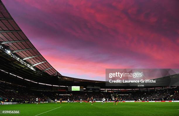 General view during the Barclays Premier League match between Hull City and Tottenham Hotspur at KC Stadium on November 23, 2014 in Hull, England.