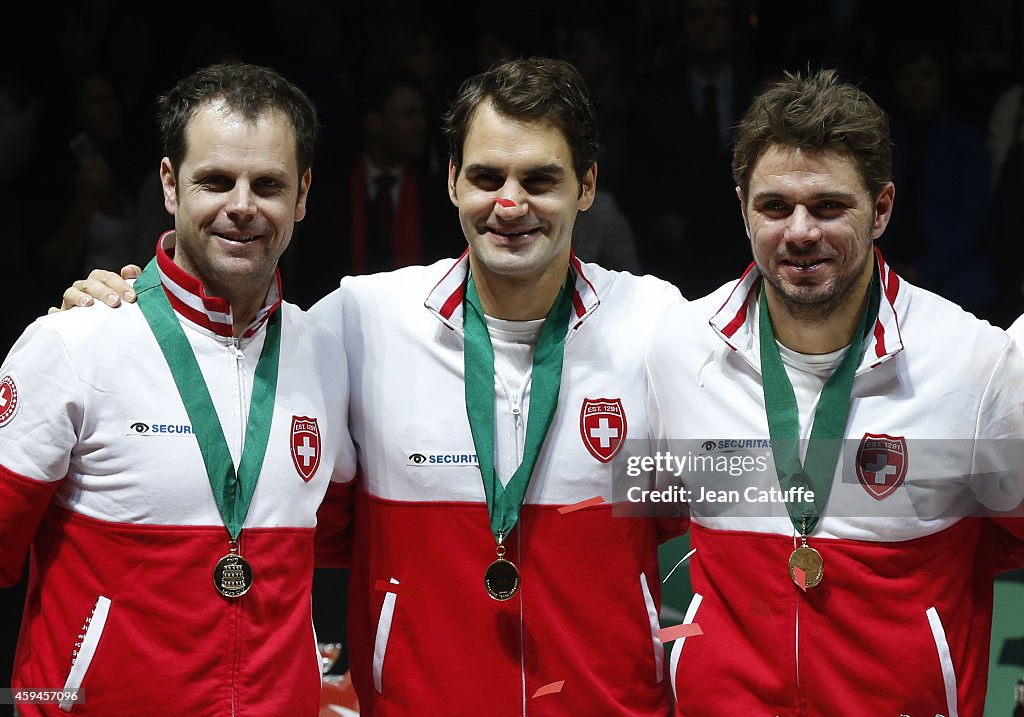 France v Switzerland - Davis Cup World Group Final: Day Three