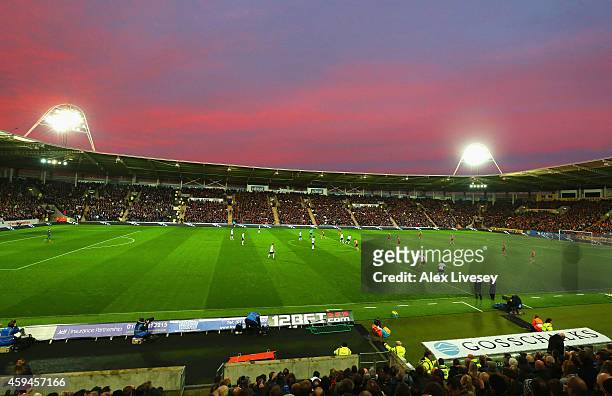General view during the Barclays Premier League match between Hull City and Tottenham Hotspur at KC Stadium on November 23, 2014 in Hull, England.