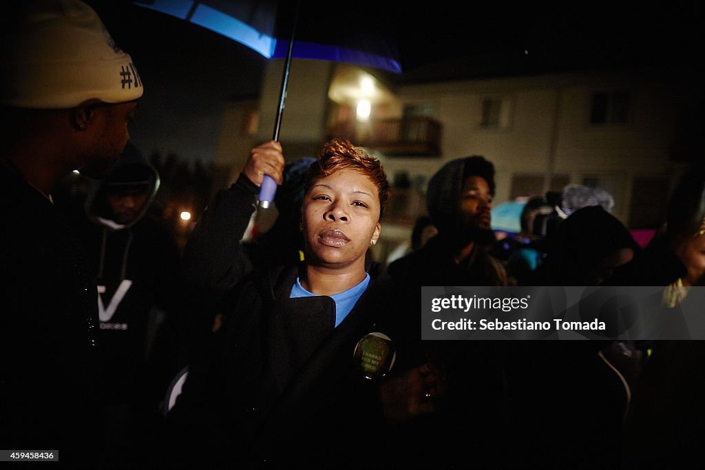 Mother of Michael Brown Addresses Protesters