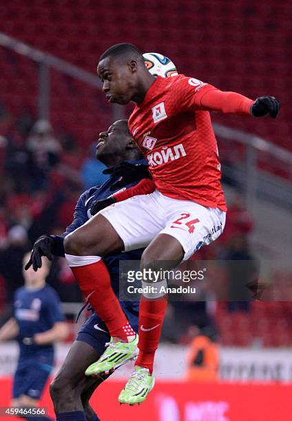 Quincy Promes of Spartak Moscow in action during the Russian Premier League football match between Spartak Moscow v Mordovia Saransk in Moscow,...