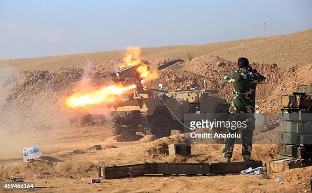 Iraq army forces and Peshmerga forces launch an US-led operation against Islamic State of Iraq and the Levant in Sadiye town of Diyala, Iraq on...