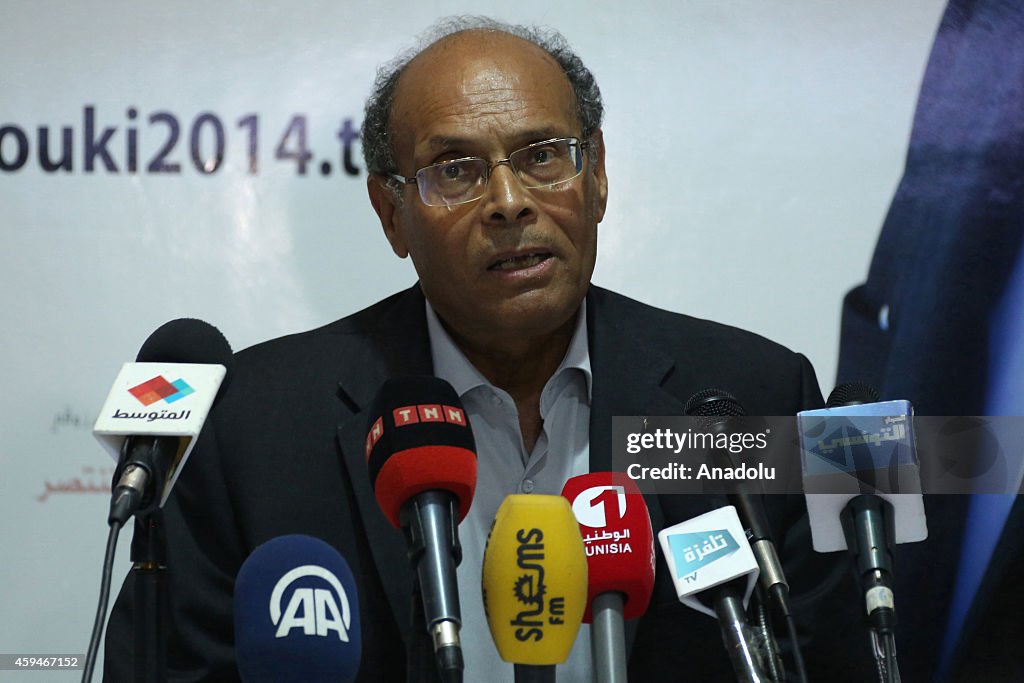 Tunisian presidential candidate Moncef Marzouki