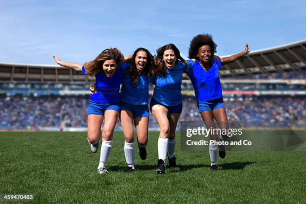 Soccer Women Player Exulting, Photo