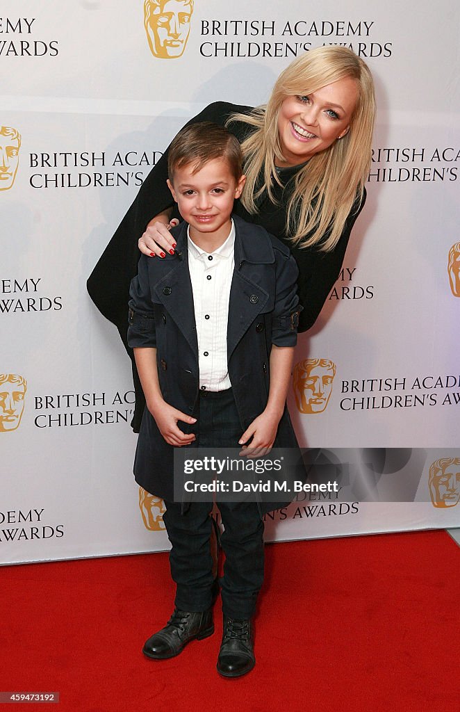 Emma Bunton and Beau Lee Jones attend the BAFTA Academy Children's
