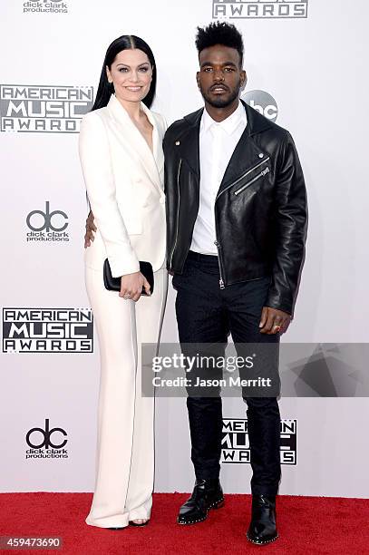 Singers Jessie J and Luke James attend the 2014 American Music Awards at Nokia Theatre L.A. Live on November 23, 2014 in Los Angeles, California.