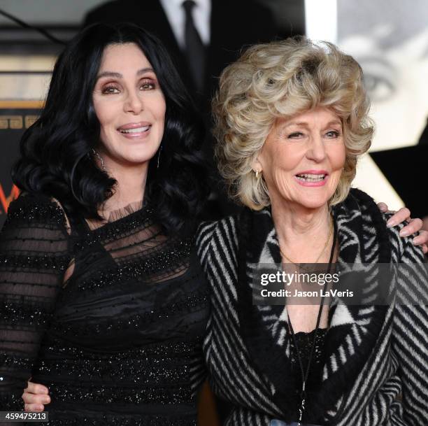 Cher and her mother Georgia Holt attend Cher's hand and footprint ceremony at Grauman's Chinese Theatre on November 18, 2010 in Hollywood, California.