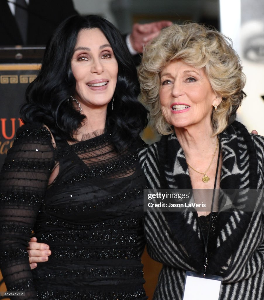 Cher Honored With Hand And Footprint Ceremony At Grauman's Chinese Theatre