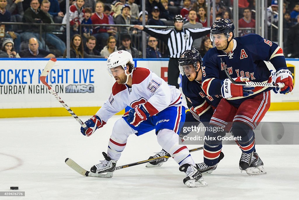 Montreal Canadiens v New York Rangers