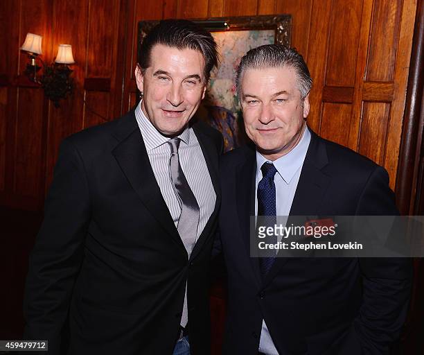 Actors William Baldwin and Alec Baldwin attend The 204 Russian American Person Of The Year Awards at The National Arts Club on November 23, 2014 in...