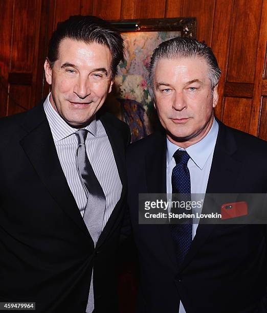 Actors William Baldwin and Alec Baldwin attend The 204 Russian American Person Of The Year Awards at The National Arts Club on November 23, 2014 in...