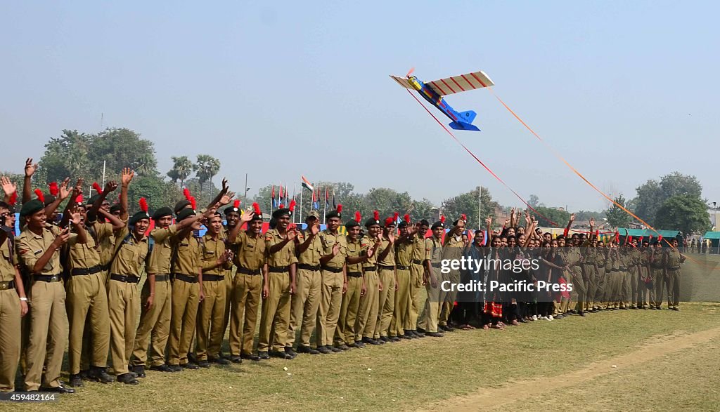 NCC cadets participate in parade during NCC day celebration...