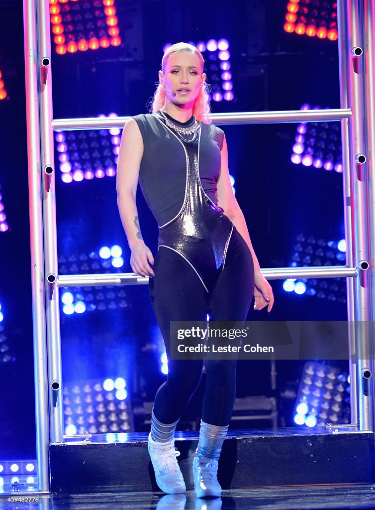 2014 Style Musically Rapper Iggy Azalea performs onstage at the 2014 American Music Awards ...
