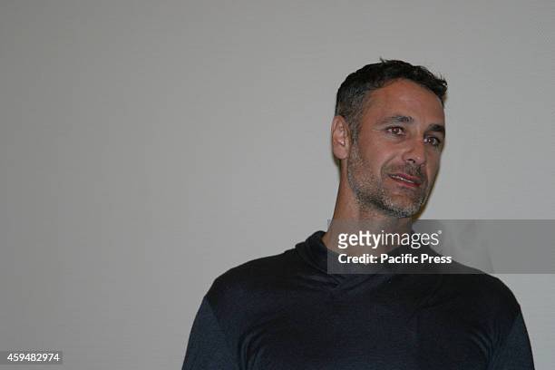 Raoul Bova in Naples during the filmscreening of their latest movie "SCUSATE SE ESISTO!", now released in cinemas.