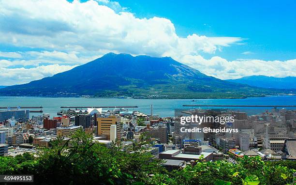 sakurajima volcano - kagoshima prefecture fotografías e imágenes de stock