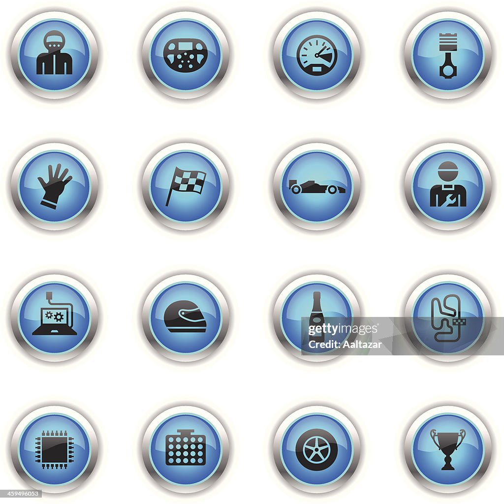 Blue Icons - open-wheel single-seater racing car Racing